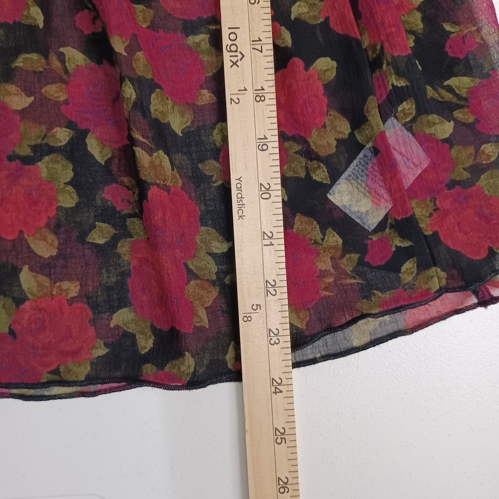 Women's American Eagle Outfitters Sheer Floral Flare Sleeve Blouse Size‎ Medium - Picture 5 of 10